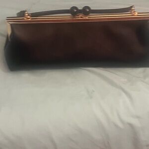 Classic Black Frame-Top Clutch